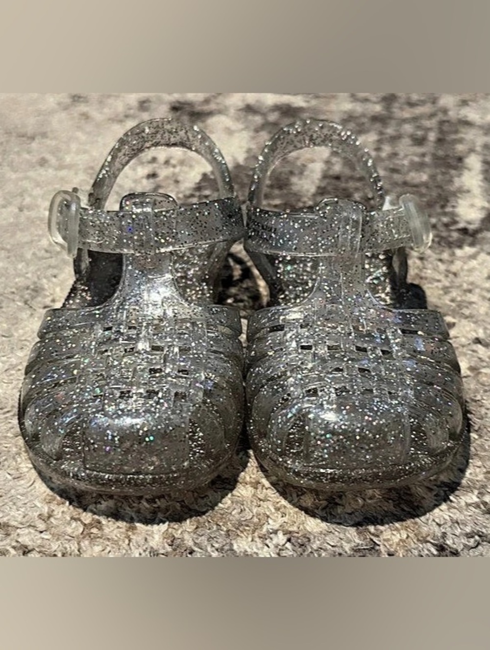 Cat & Jack Glitter Jelly Sandals